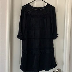 WhoWhatWear black tiered dress EUC